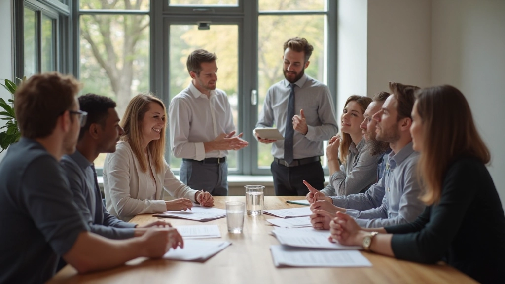 Jonge professional die uit raam kijkt in modern kantoor met doordachte uitdrukking en geopende laptop